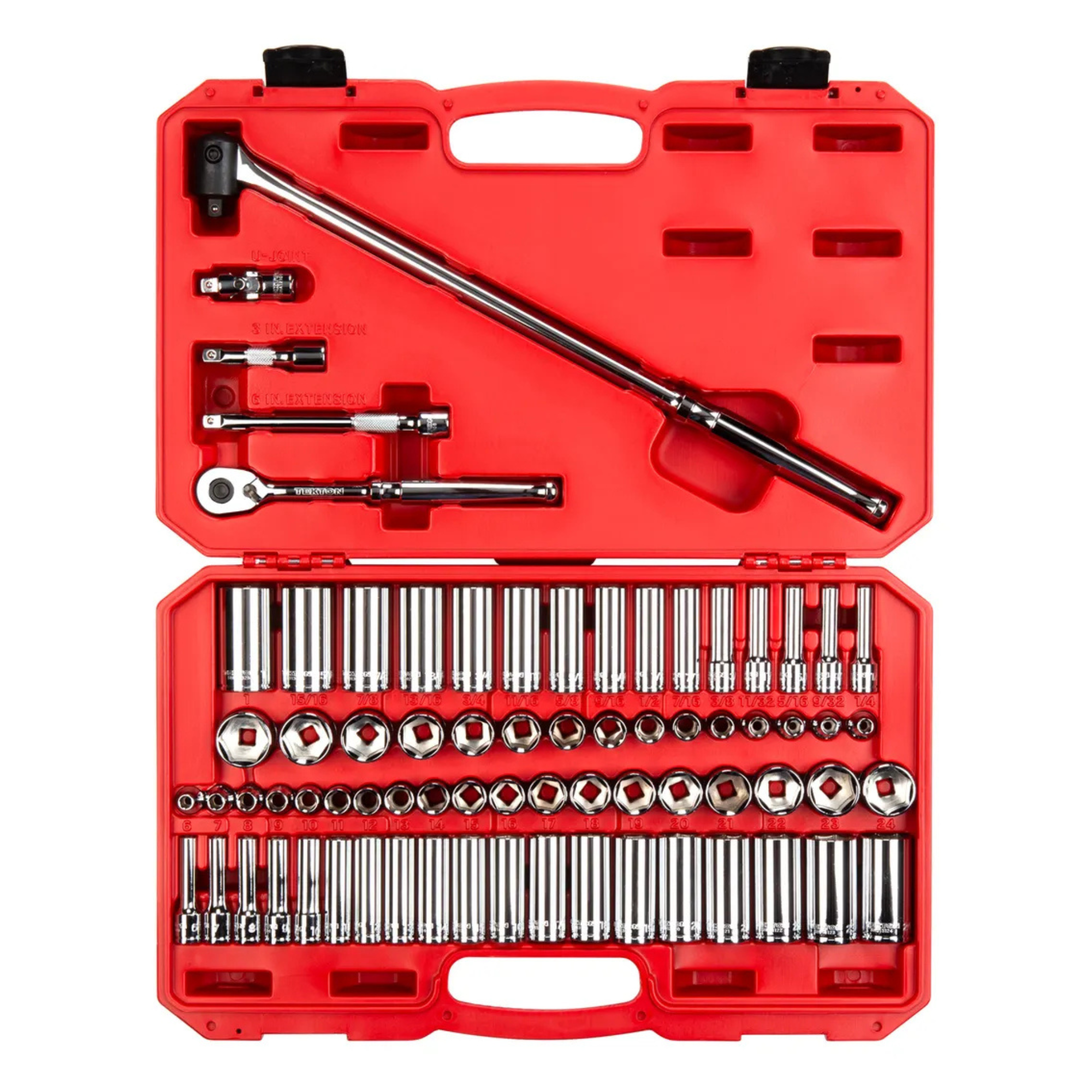 TEKTON 3/8 in. Drive 6-Point Socket and Ratchet Set (73-Piece) from Columbia Safety